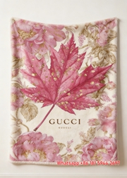 Pink Maple Leaf Tapestry Gucci Floral Foliage Art throw blankets IMG_2787